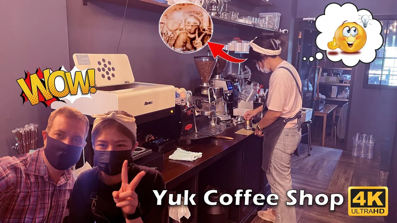 Must See Cafe - Yuk Coffee Shop Chiang Mai Thailand - Taking Latte Art to A NEW Level