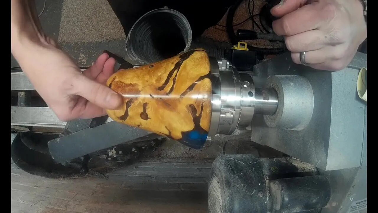 Woodturning - Resin and Rose Bush Root