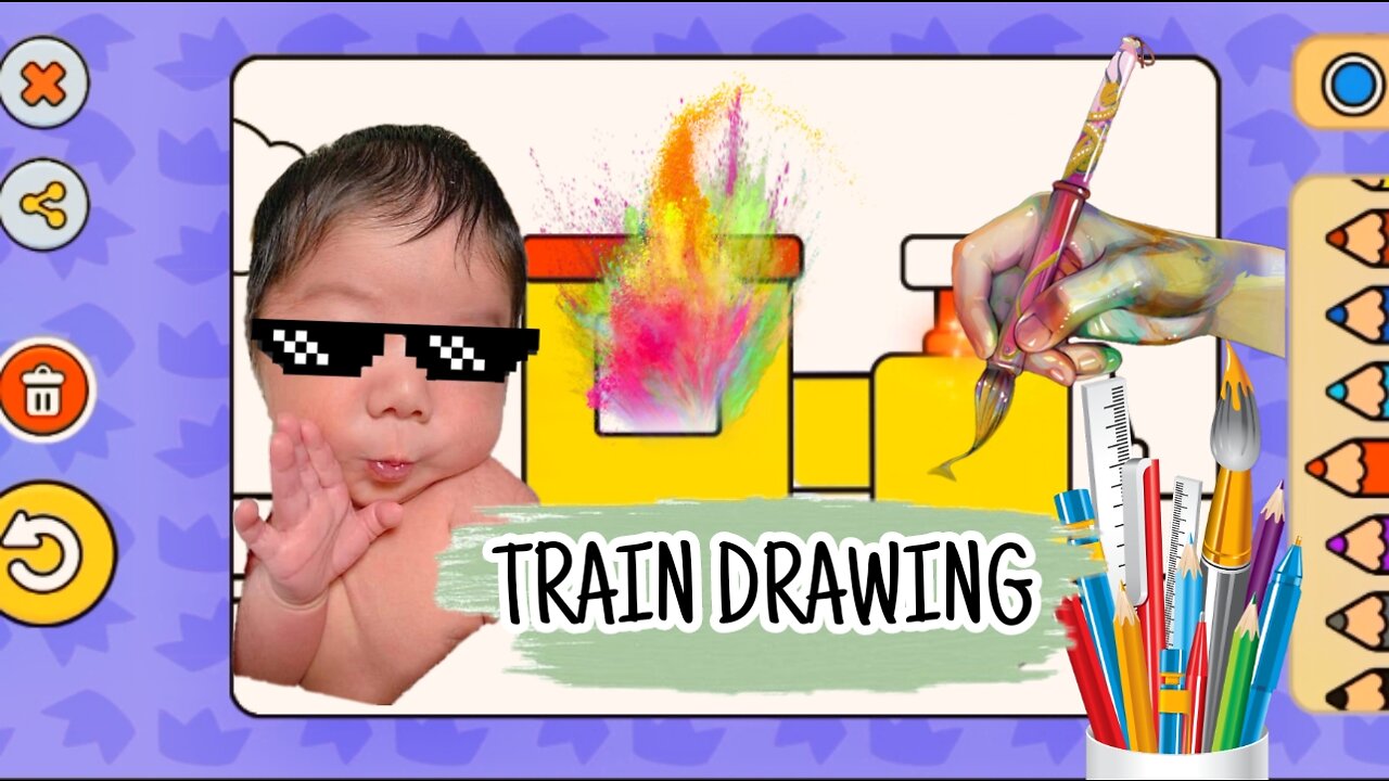 How to draw colouring train 🚂|easy train draw | common colour|#drawingboy