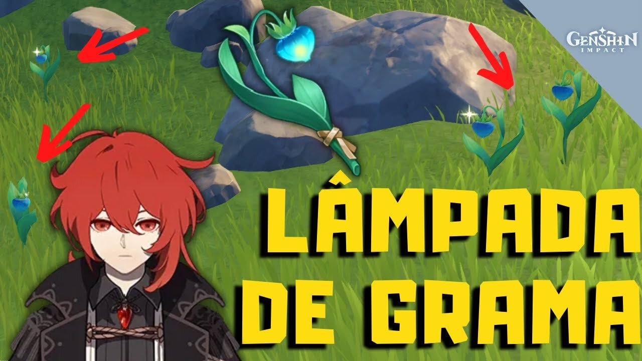 Rota de farm de Lâmpada de Grama (Small Lamp Grass) - Genshin Impact