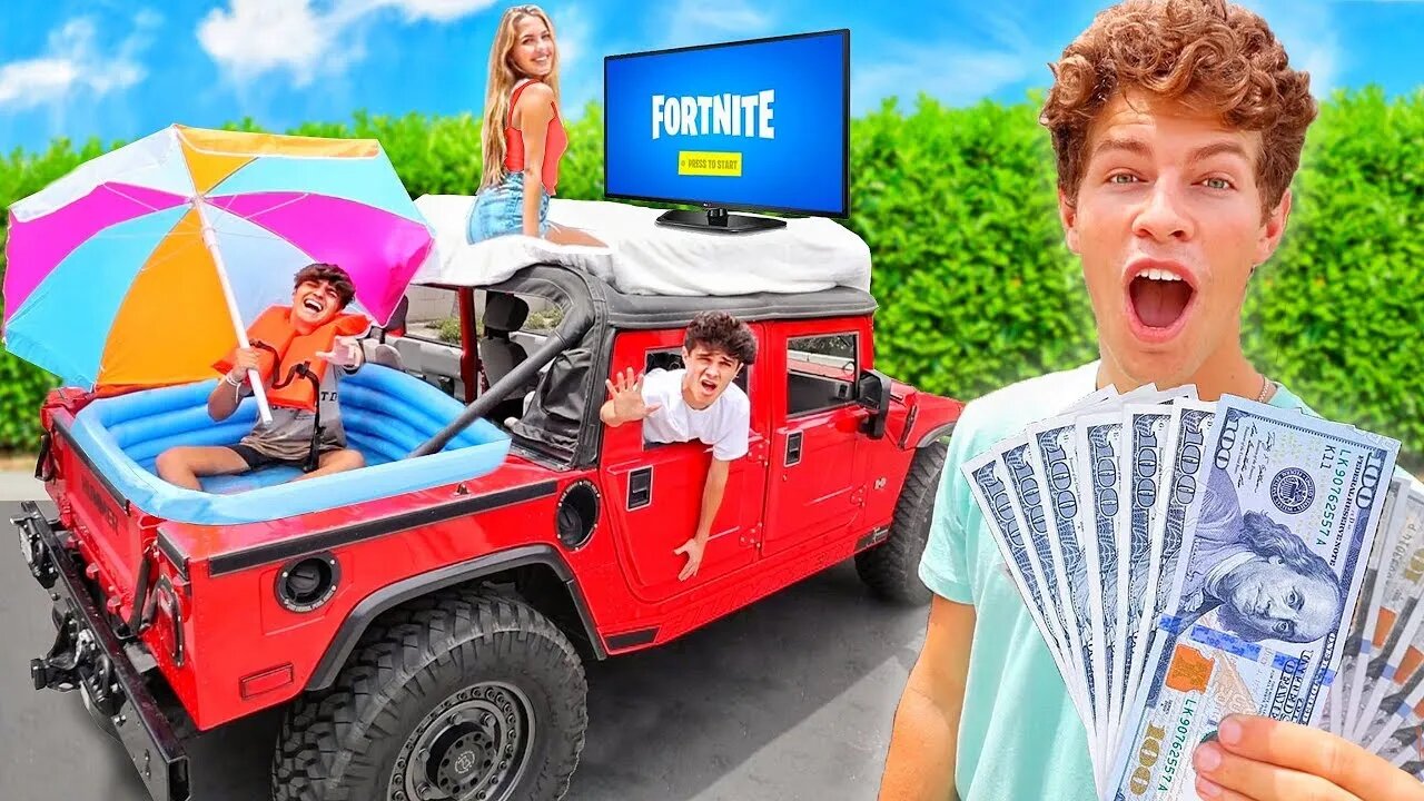 LAST TO LEAVE CAR WINS $10,000! | ben azelart,brent rivera,Lexi rivera |