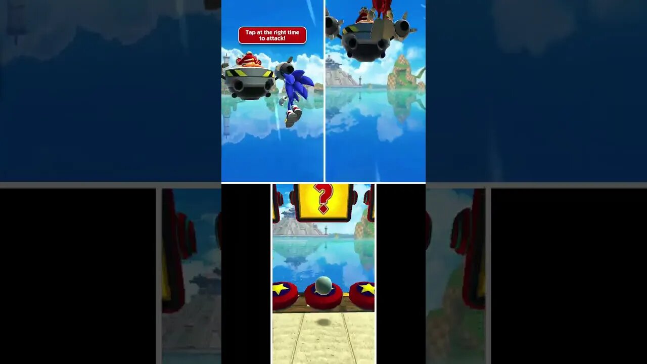 Sonic & Knuckles & Silver VS Boss Dr Eggman I Sonic Dash #shorts #short #shortvideo