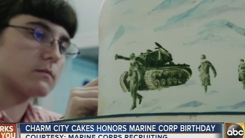 Charm City Cakes honors Marine Corps birthday on Nov. 10