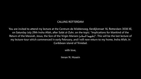 CALLING ROTTERDAM