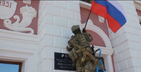 Replacement of the Ukrainian flag with the Russian flag for the liberated territories