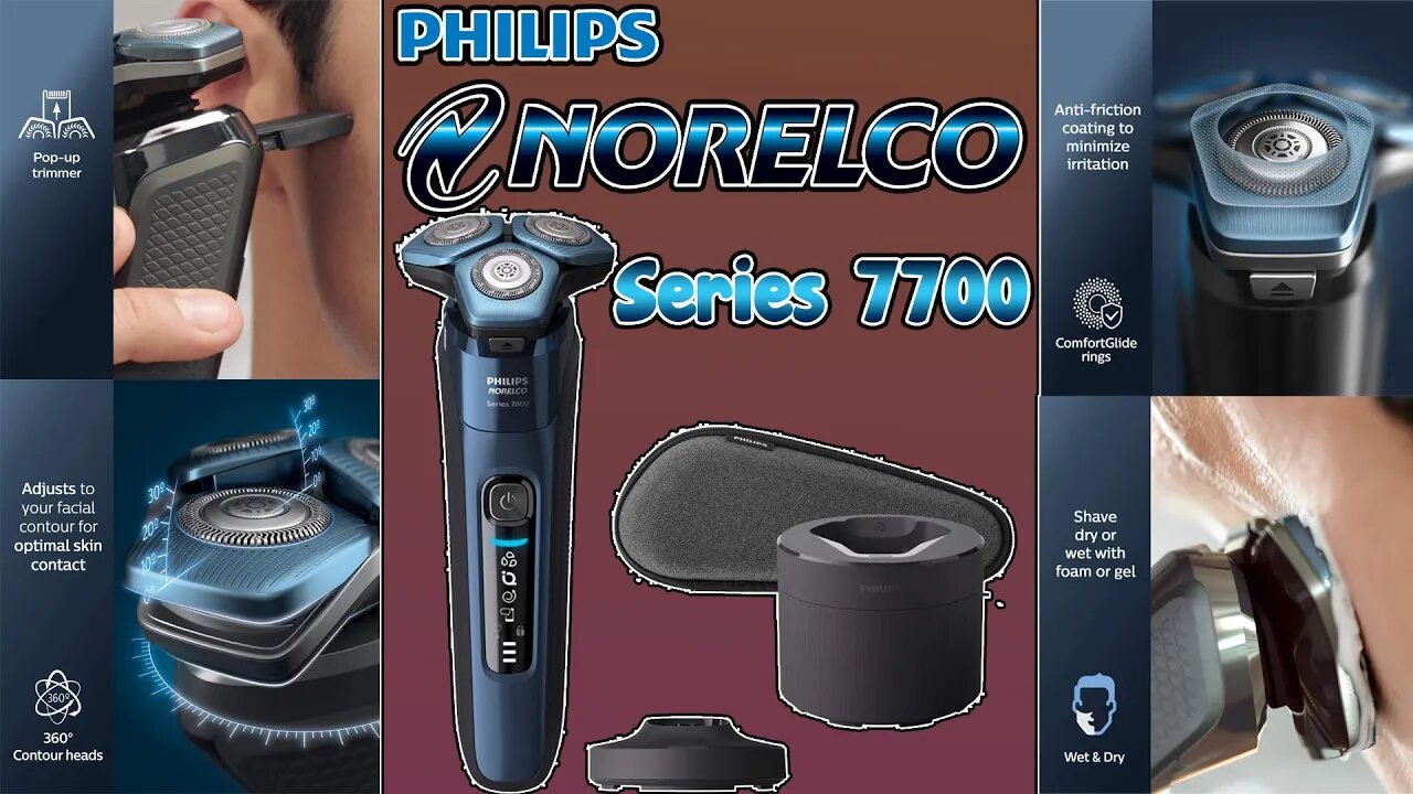 Phillips Norelco Series 7700 Tri-Head Shaver Unboxing, Setup & First Use Testing!