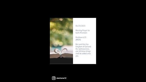 Living in Abundance: A Morning Prayer for God's Provision #Shorts