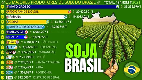 Os Maiores Produtores de Soja do Brasil | 1962-2021