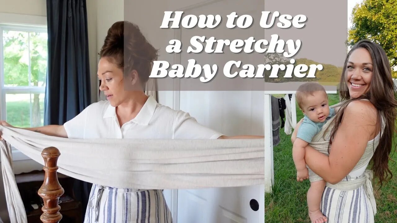 How to use a STRETCHY Baby Carrier | how to wrap a baby | breathable baby carrier