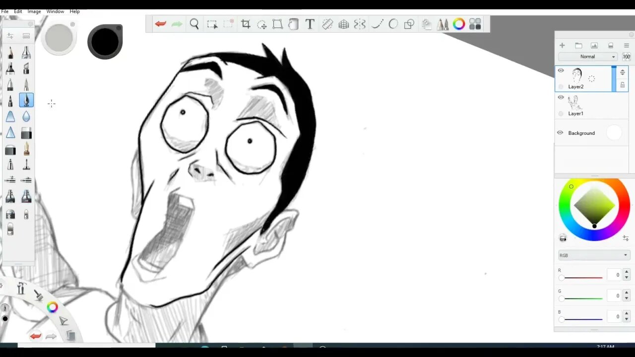 Drawing BOONDOCKS Character TOM on Sketchbook Pro 2021