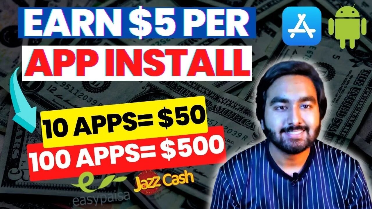 Earn $5 Per App Install | Earn Money From Mobile Phone By Apps Installs | Work From Home