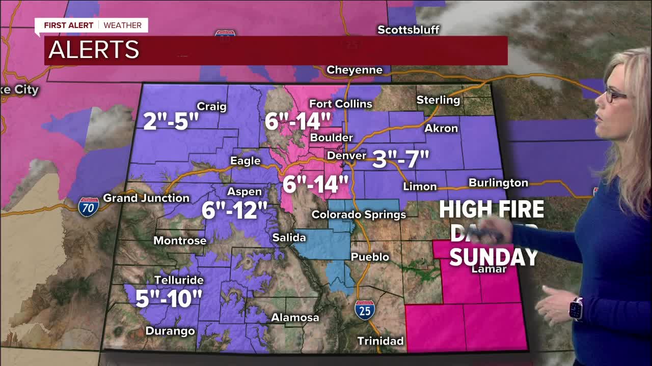 Sunday evening forecast