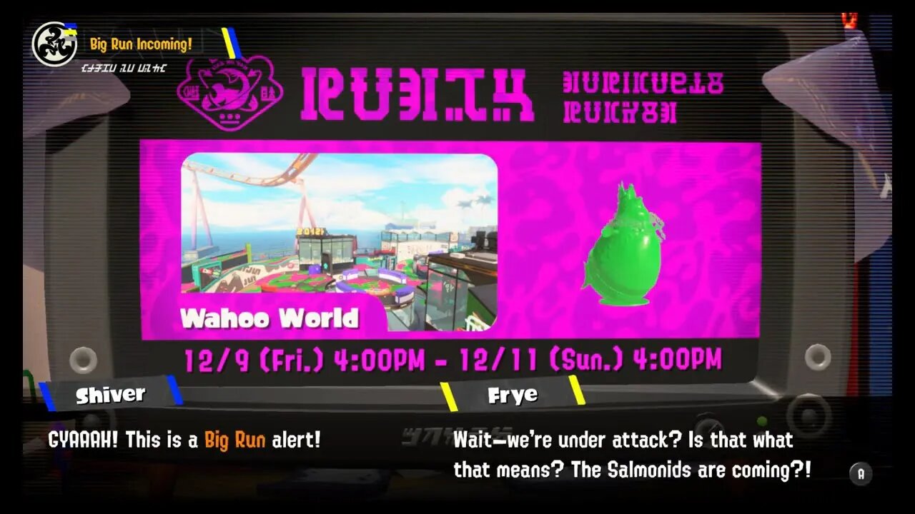 Splatoon 3 - Wahoo World Big Run Announcement (Real)