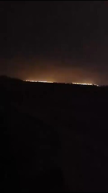 Impacts in the Ramon airbase, in southern Israel, which is protected by patriot defense systems