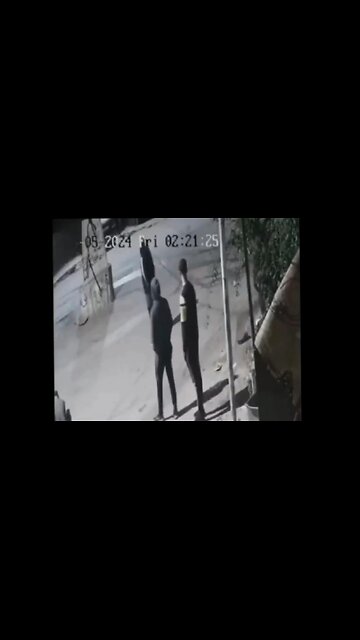 CCTV Footage of a Youth in Palestine Who Zionist Vermin Shot and Killed