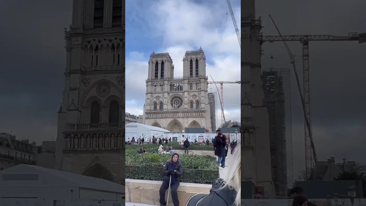 Norte Dame Cathedral During Fire Restoration - Paris 🇫🇷