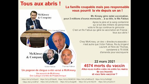 Mc Kinsey gère notre vaccination pour 2 millions d'euros mensuels... à sa tête : le fils Fabius !