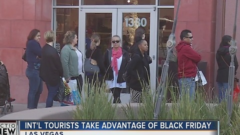 International tourists travel to Las Vegas for Black Friday deals