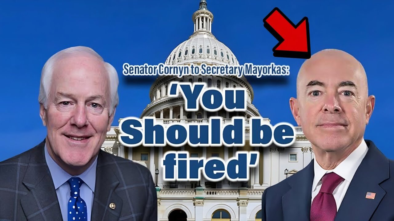 Senator John Cornyn ABRUPTLY YELLS at MAYORKAS"That's a Totally Made Up Number"