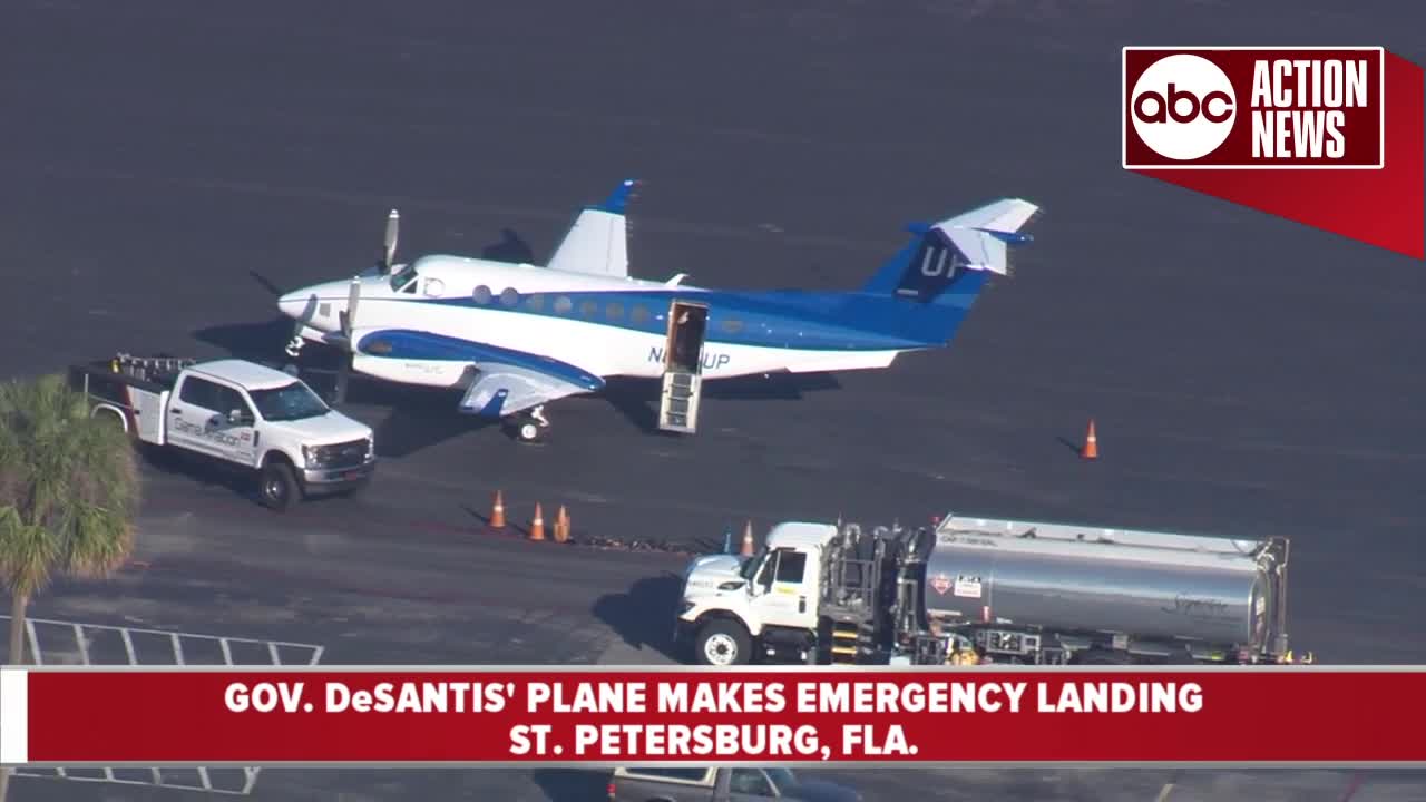 Gov. DeSantis' plane makes emergency landing in St. Pete