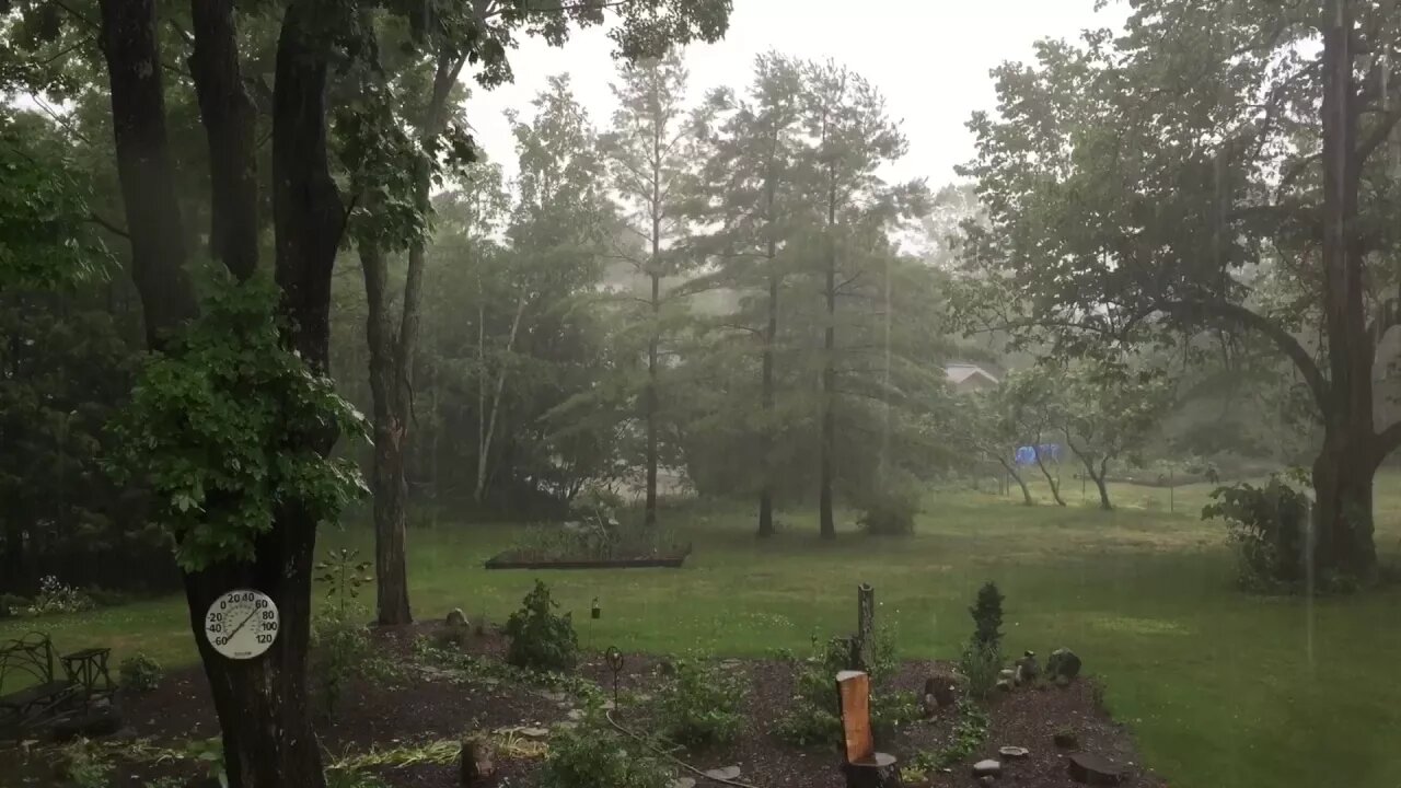 A rain and thunder storm