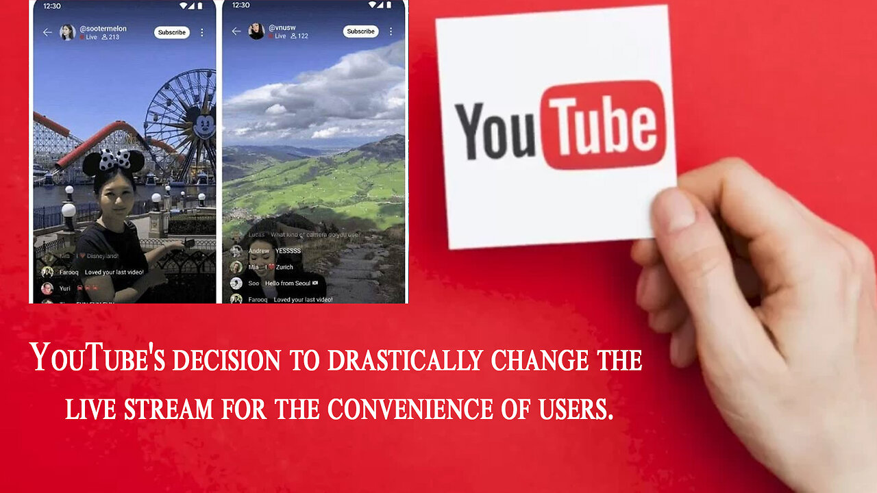 YouTube's decision to drastically change the live stream for the convenience of users