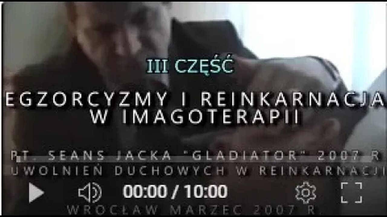 SEANS UWOLNIEŃ DUCHOWYCH- JACEK- GLADIATOR EGZORCYZMY I REINKARNACJA /2007©TV - IMAGO