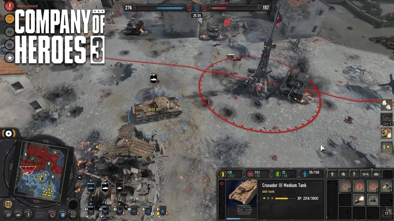 COMPANY OF HEROES 3 - 3v3 - Unranked - British Forces Gameplay - Coordinated Retaliation - 9