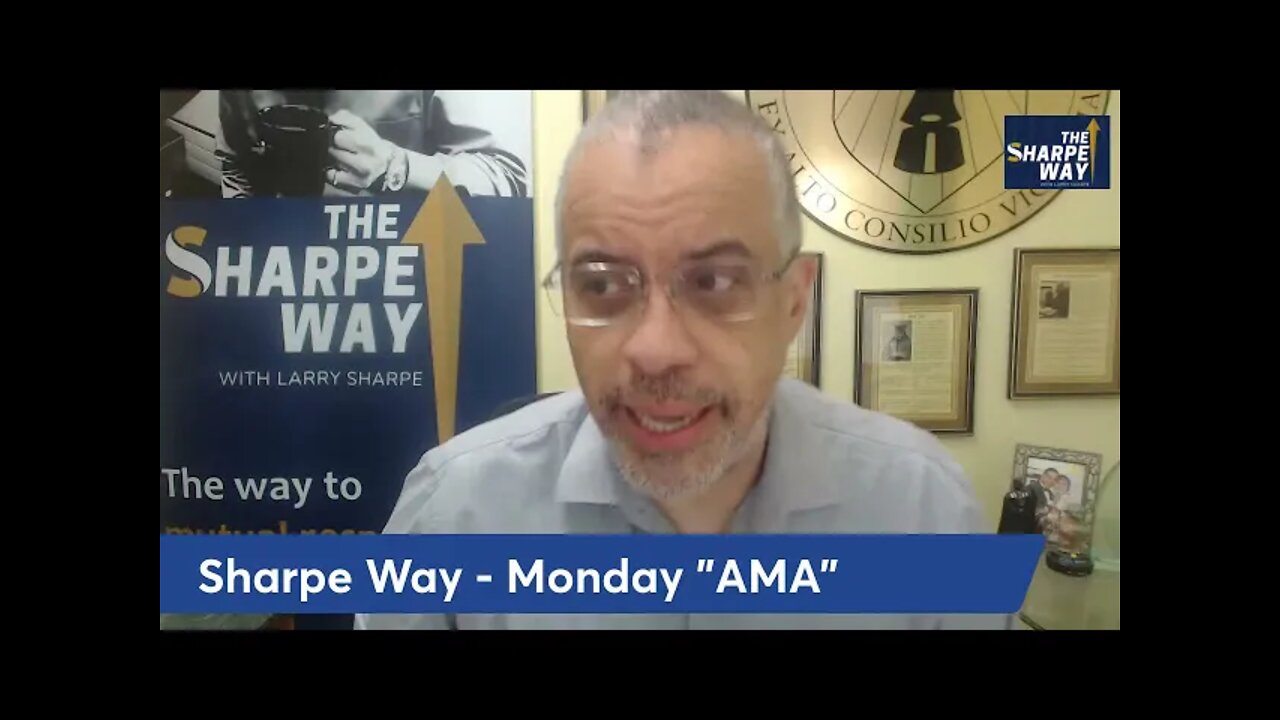 Defining Quality of Life in America. LIVE Sharpe Way Monday "AMA" at 7:30pm?