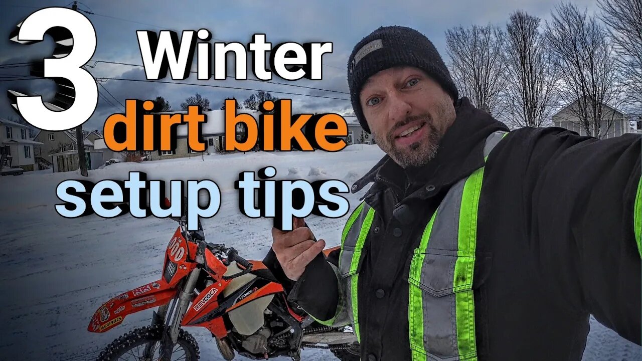 Dirt Bike Winter Setup 3 things to do to ride in the snow and frozen conditions #dirtbike #enduro