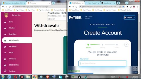 How To Make Money For Free Viewing Paid To Click Adverts At FarmerBux Withdraw At Payeer Wallet