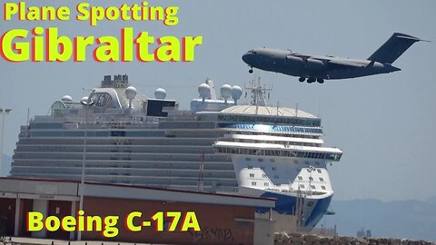 Boeing C 17A Globemaster III Landing at Gibraltar Airport 4K Incredible Sight! RRR6614 RAF