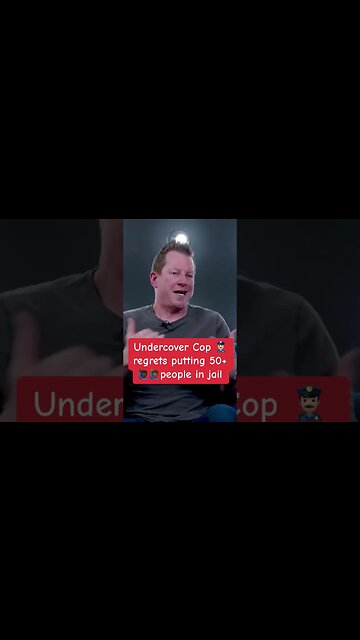 Undercover cop explains he regrets putting 50+ people in jail! Full interview up NOW!