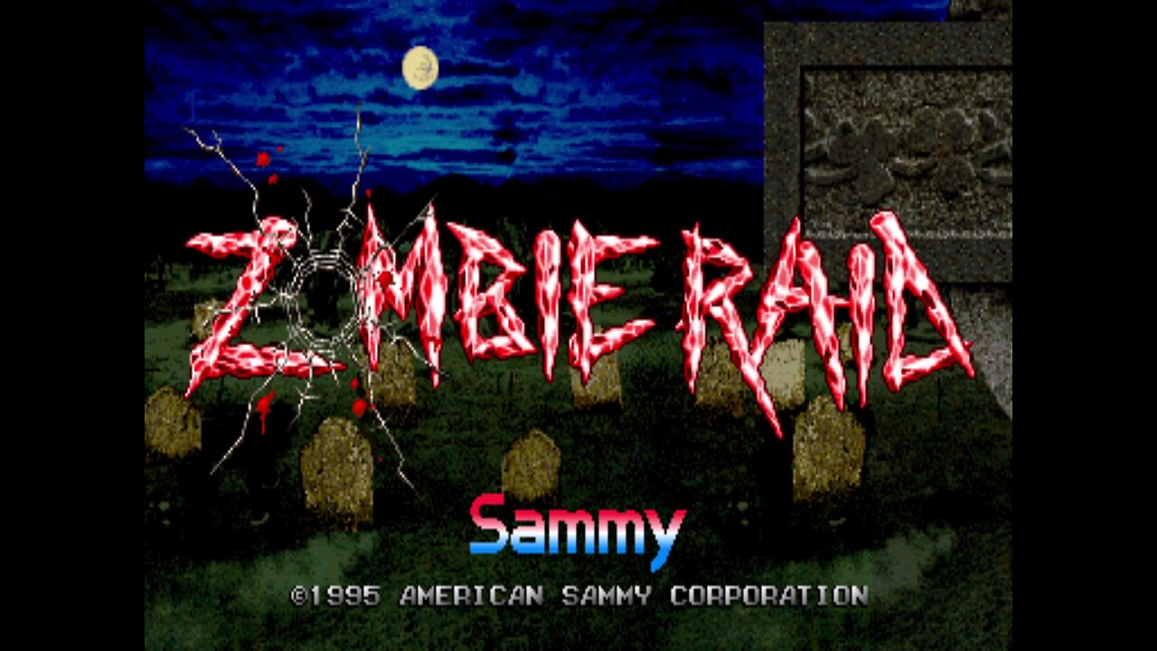 Zombie Raid Arcade Game, American Sammy 1995, playthrough