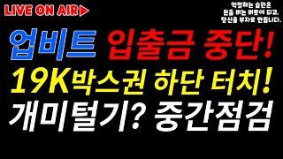 ※업비트 입출금 중단! 이더리움 하드포크|박스권 하단 19K 터치! 개미털기냐? 지지선과 저항선으로 7월 방향성을 알아보자!|비트코인 전망 투자전략 차트분석 실시간 생방송 쩔코TV