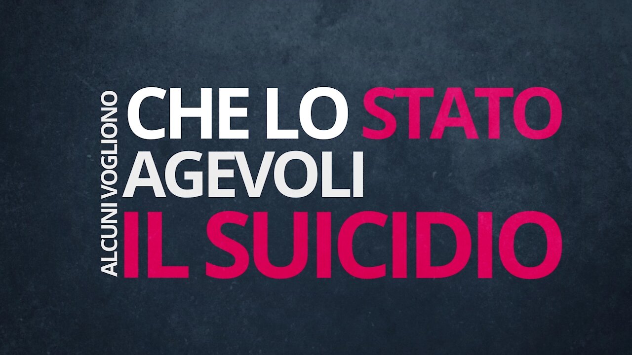 NWO, DEPOPOLAZIONE: Suicidio assistito, Pro Vita e Famiglia