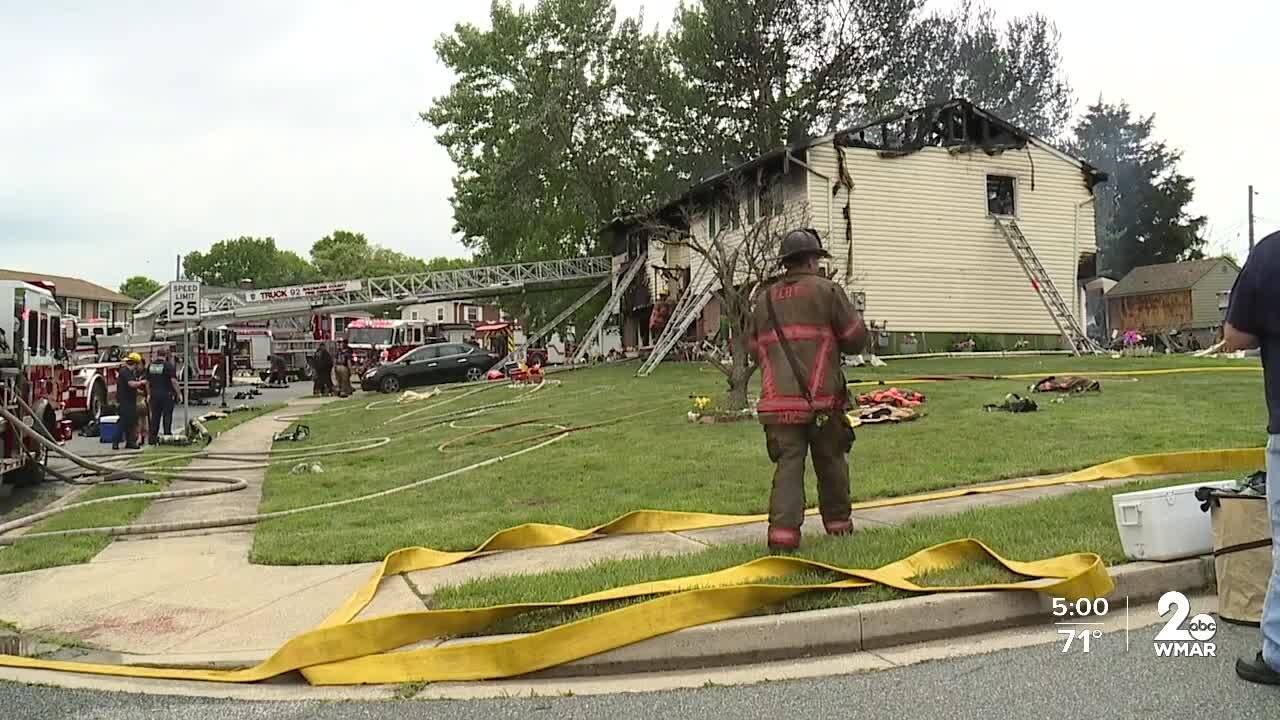 Fire severely damages home in Baltimore County