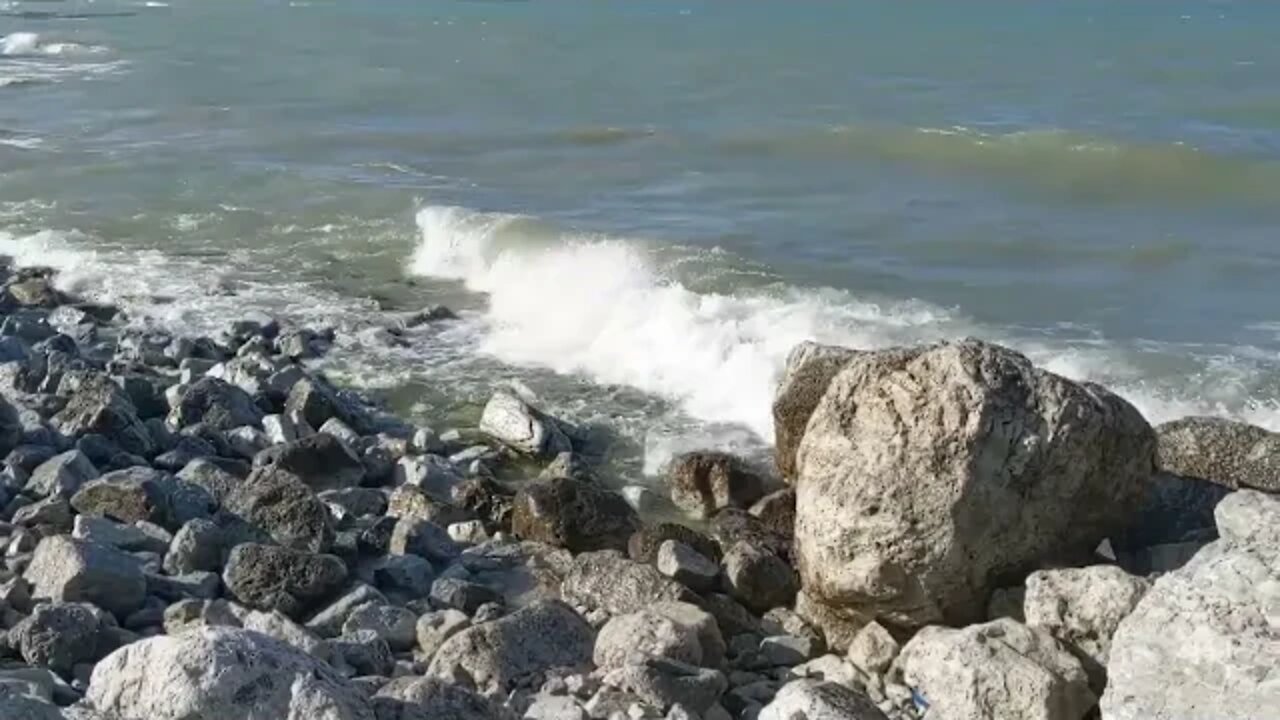 Relaxing Sounds of the Waves and Wind Hitting the Beach - Beautiful Sounds of Nature