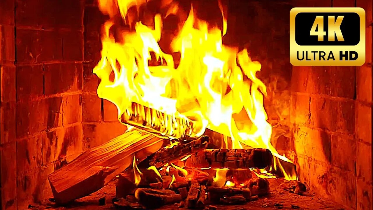 MOST AMAZING FIREPLACE 4K 🔥 BEST Fire Sounds & Cozy Crackling Fireplace 🔥 Christmas Fireplace