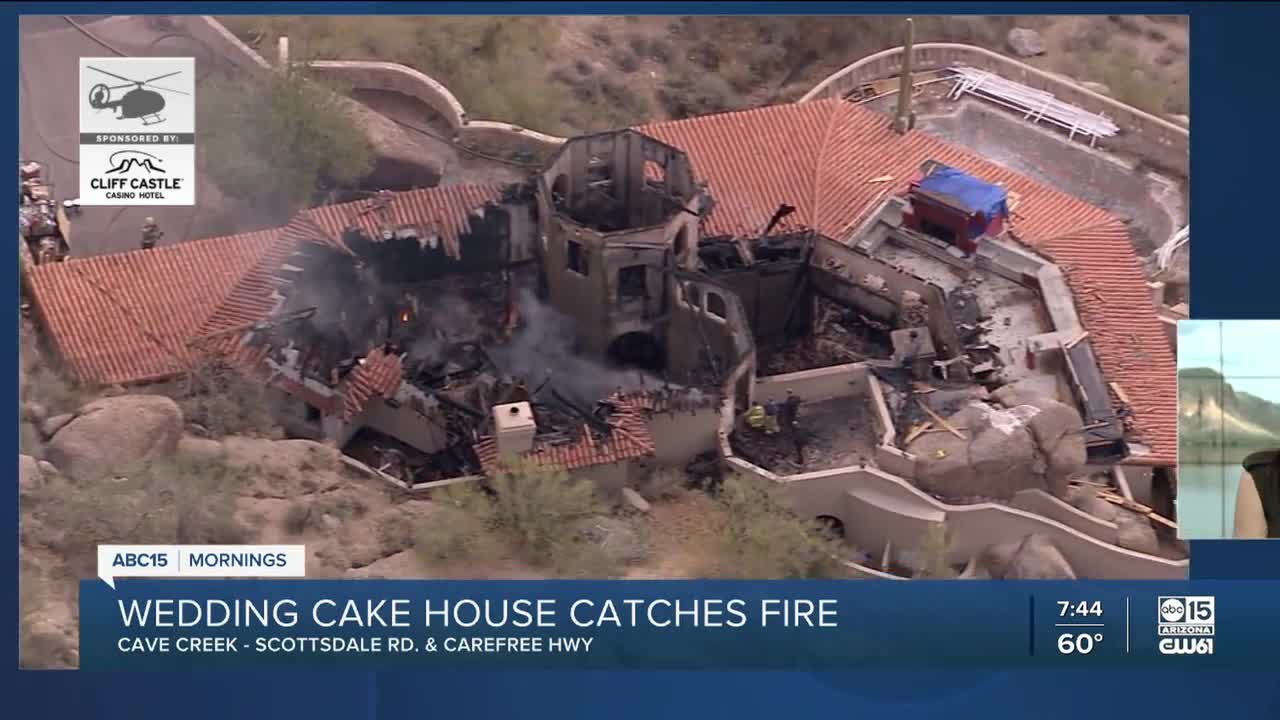 'Wedding cake house' catches fire in Carefree