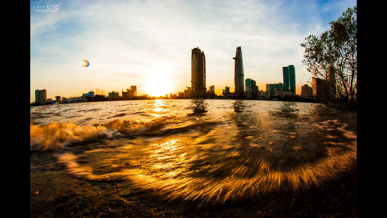 Stunning Sunrise Footage in Hochiminh city, Vietnam