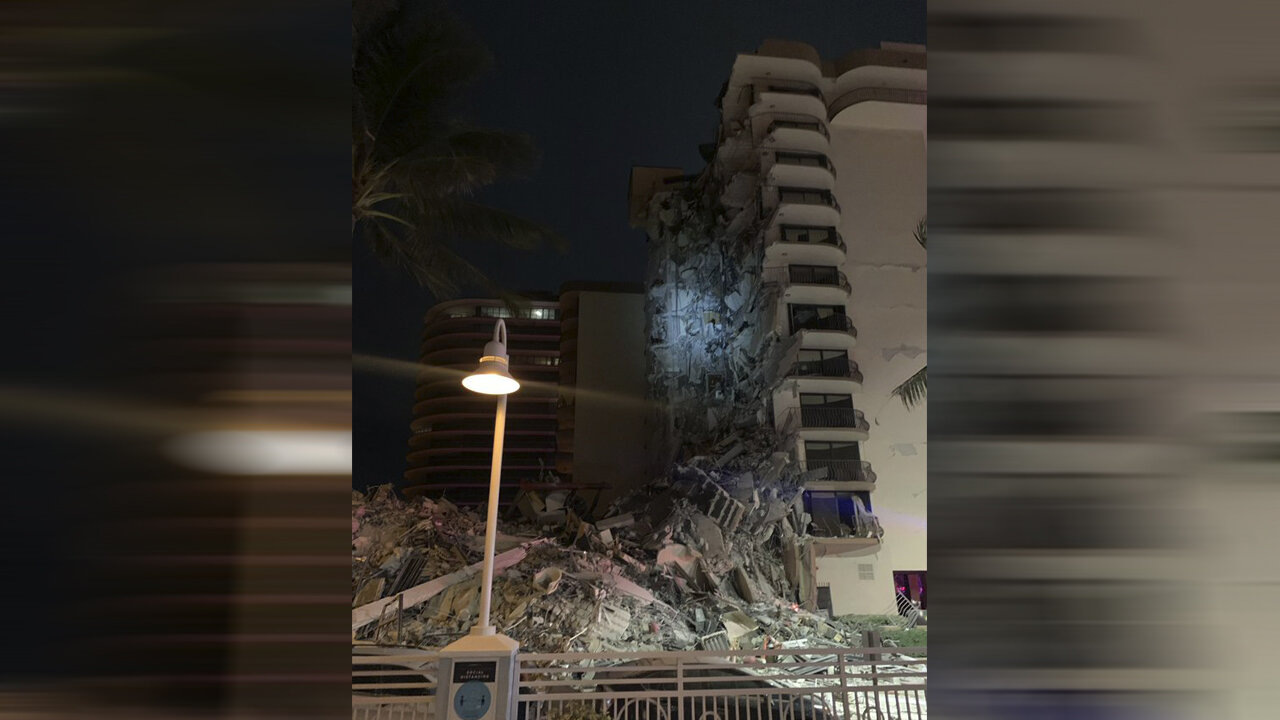 Rescuers rushing to partial building collapse near Miami Beach