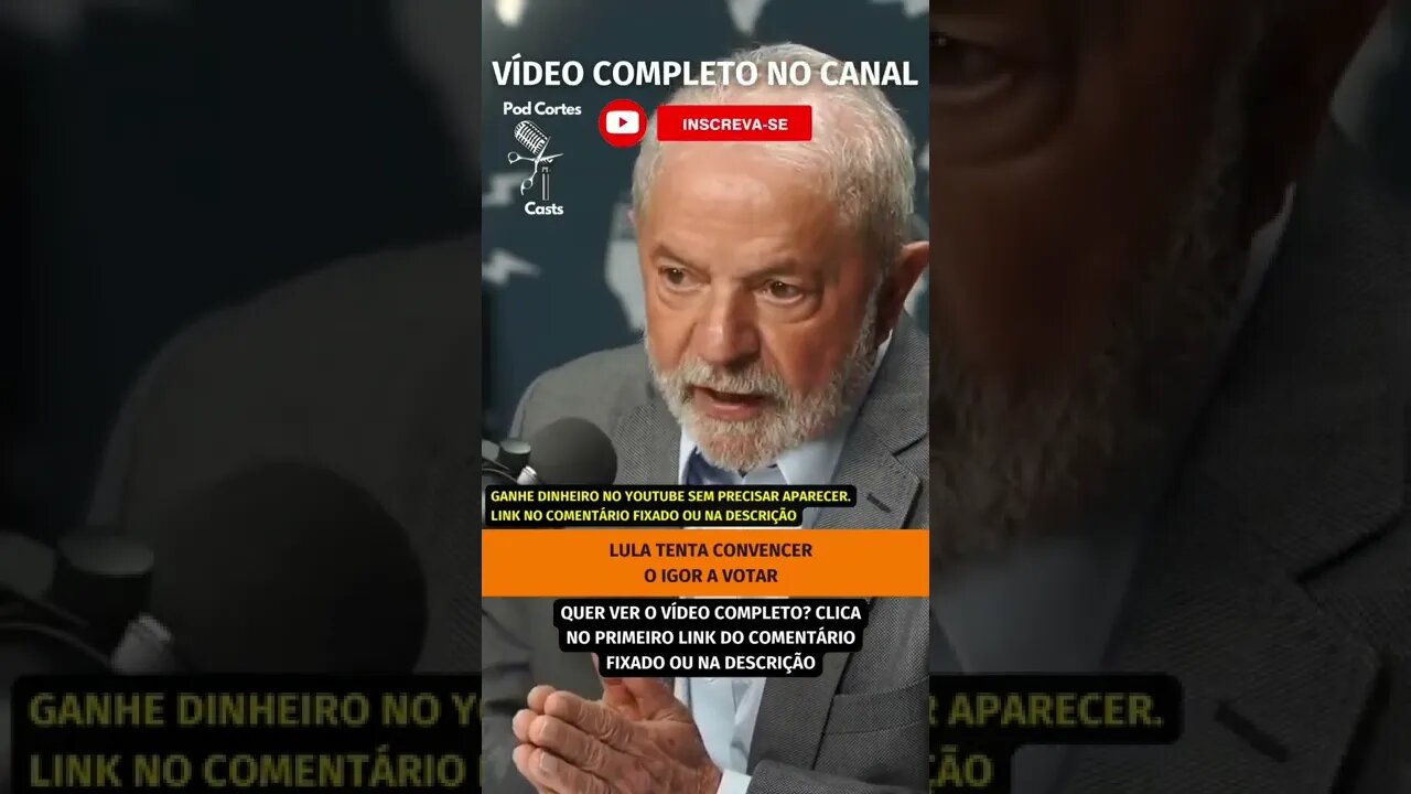 IGOR 3K VAI VOTAR? #shorts #lula #igor3k #voto #votar #segundoturno #eleicoes2022 #lula2022