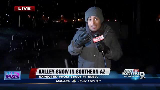 Rain, hail and snow hit Southern Arizona