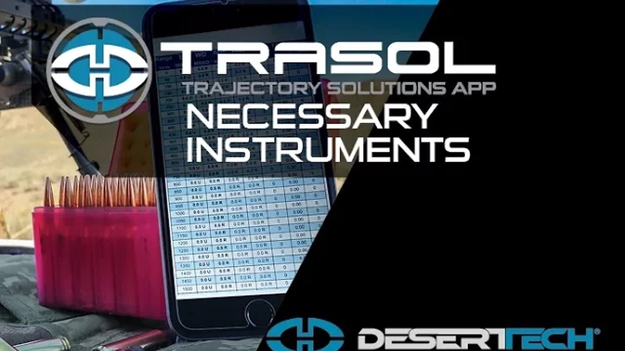 Trasol Trajectory Soluctions APP - Necessary Instruments