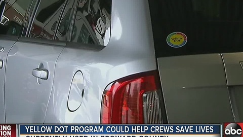 Commissioner pushes to bring yellow dot stickers that could save lives