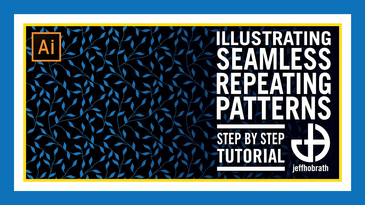 How to Make a Seamless Repeating Pattern Vector in Illustrator Tutorial | Jeff Hobrath Art Studio