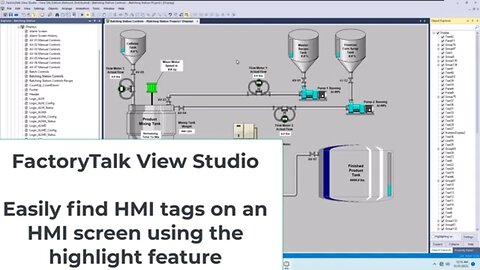 FactoryTalk View Studio Highlight Feature for Easy Tag Search