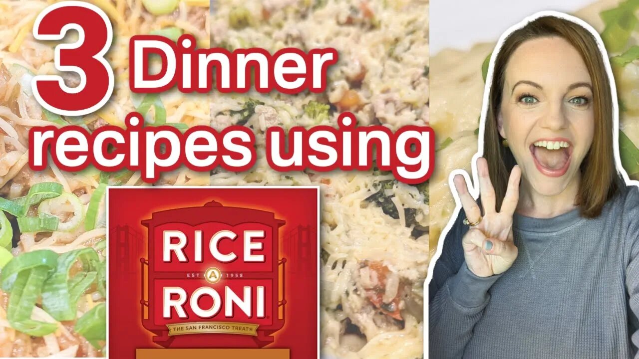 TURNING RICE A RONI INTO A MAIN DISH! | PANTRY COOKING | RICE A RONI