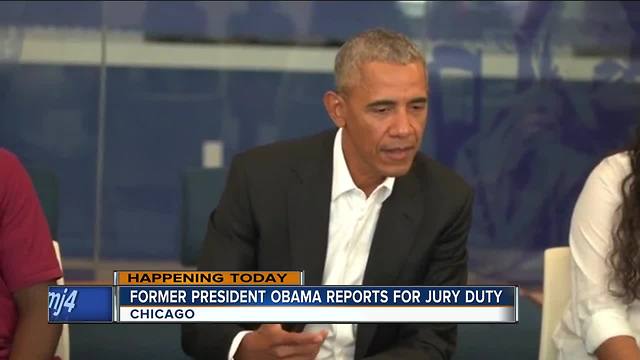 Ex-President Barack Obama expected in Chicago for jury duty